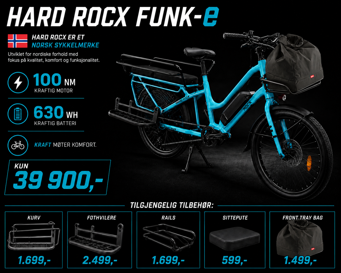 Hard Rocx Funk-E 2026 mod. 7.6e LS Ananda 100 NM. 630 W batteri
